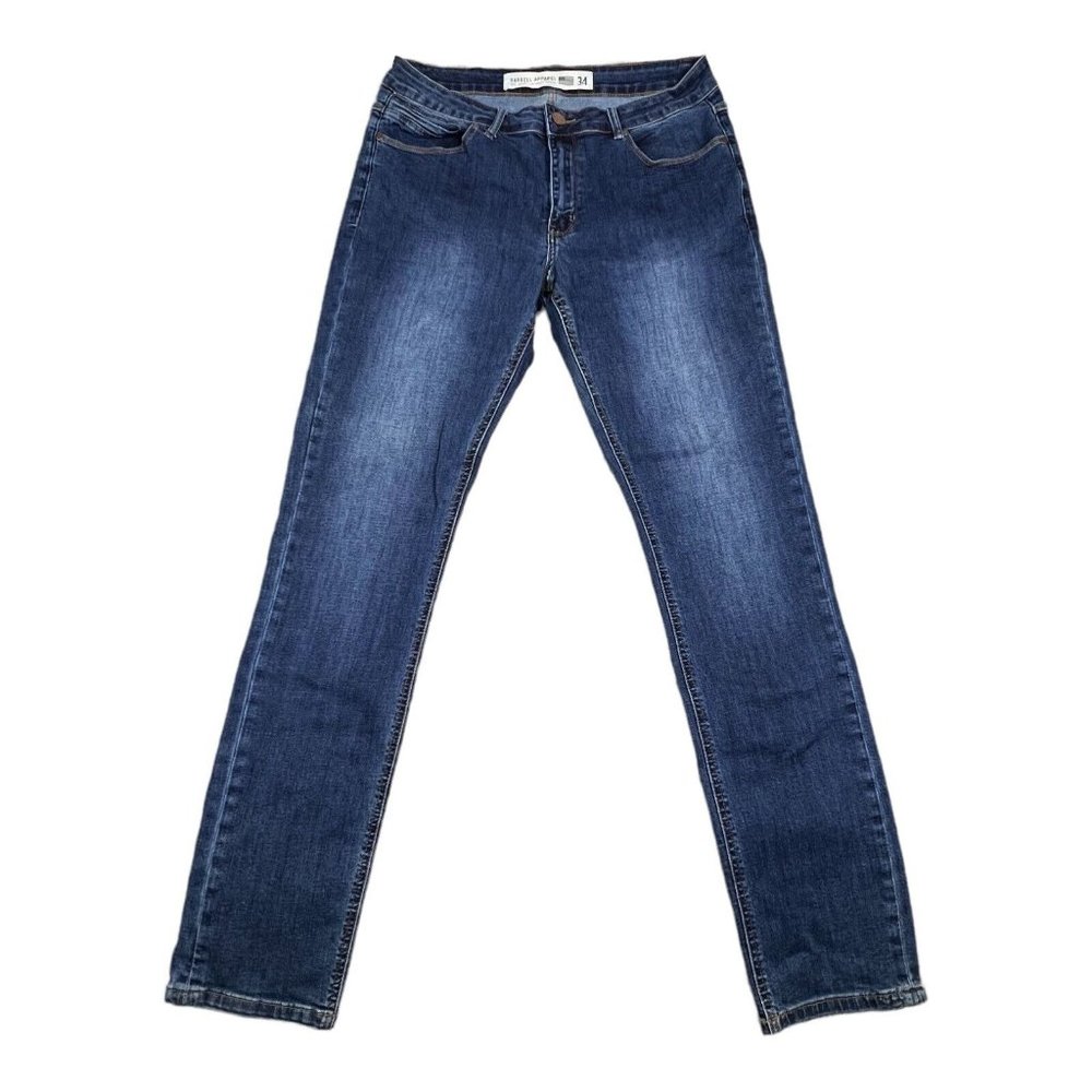 BARBELL APPAREL Slim Athletic Fit Jeans 34x34 Men's Dark Wash Stretch Denim USA